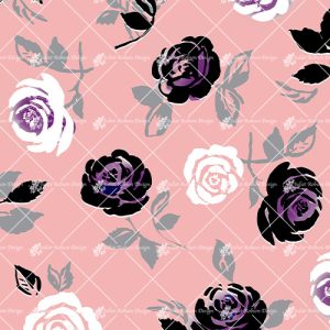 Purple Roses on Pink F11