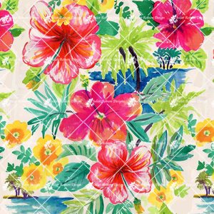 Sn Water Col Hibiscus - no layers T