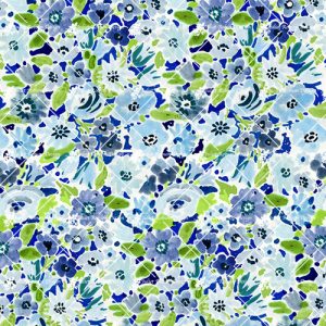 Blue Loose Flowers all Over DITSY2023