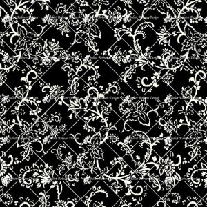 Trailing Paisley on Black  M1545