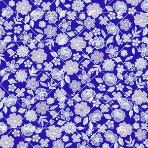 Blue Flowers on D Blue D21