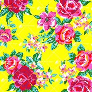 Roses on Yellow T1073