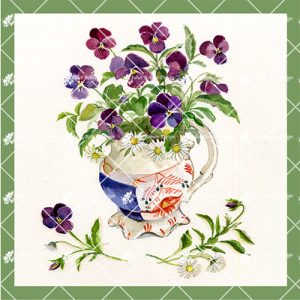 Violas in Jug CARD46