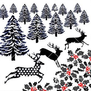 Deer Trees and Holly CARDC191