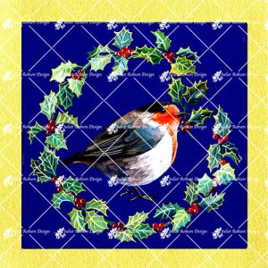 Robin and Wreath CARDC181