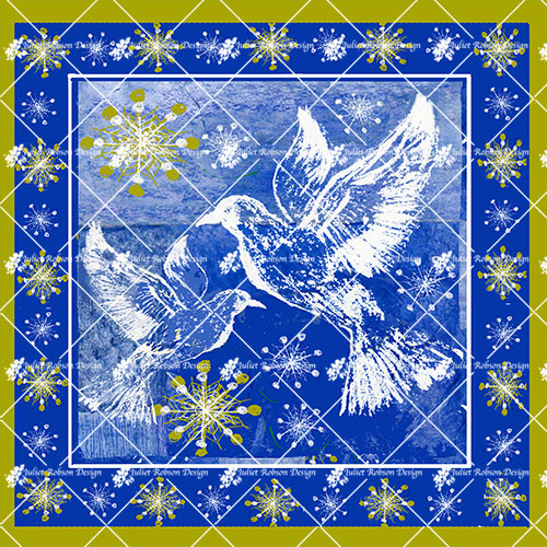 2 Doves & Border CARDC174