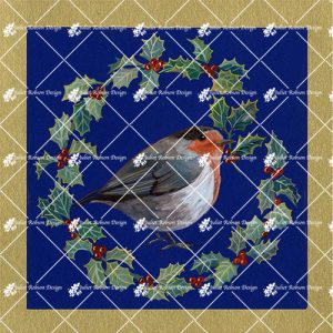 Robin and Wreath CARDC180