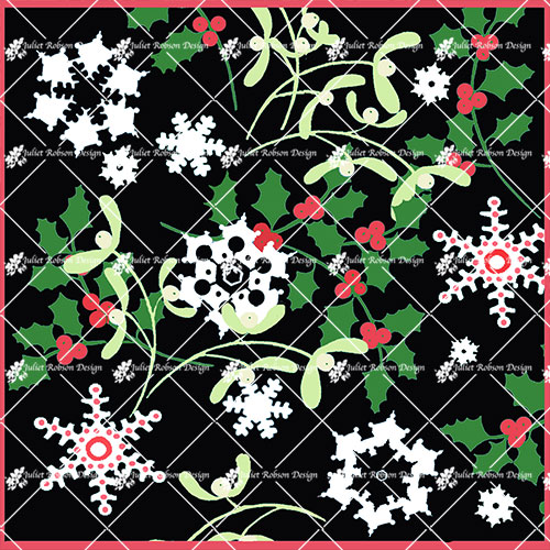 Snowflakes and Holly CARDC171