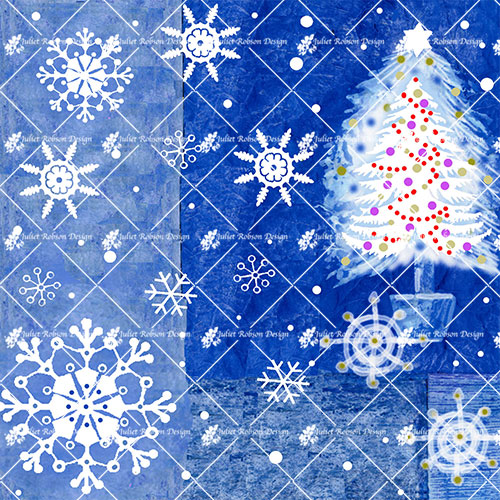 White Xmas Tree and Snow CARDC194