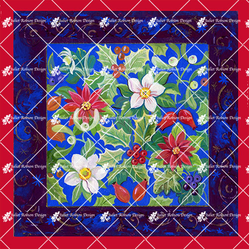 Xmas Floral CARDC178