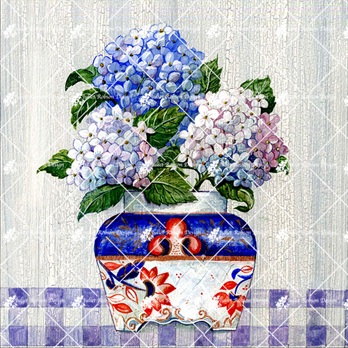 Hydrangeas in Jug CardC218