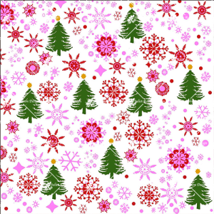 Xmas Snowflakes and Tree CARDC222