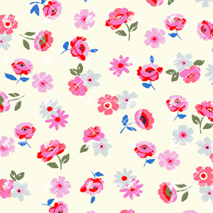 Scattered Daisies and Roses D2402