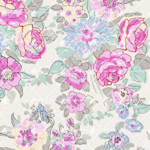 Delicate Roses and Flowers F906