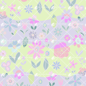 Wavy Stripe with Flowers F2405