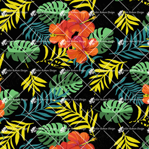 Leaves and Hibiscus T3056