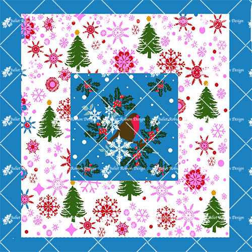 Robin Snow Border CARD2280