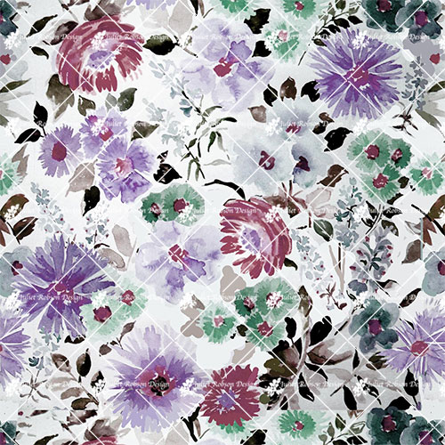 Mauve Flowers CARD241