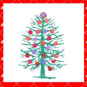 Xmas Trees and Baubles CARD230