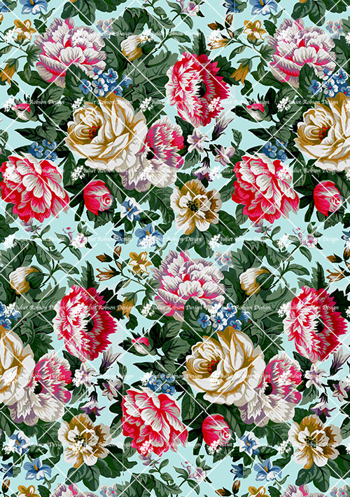 Trad Rose Large Bun F2441
