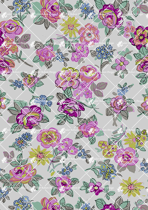 Loosely Drawn Floral F2288