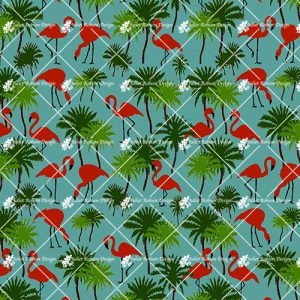 Palms and Flamingos D2296