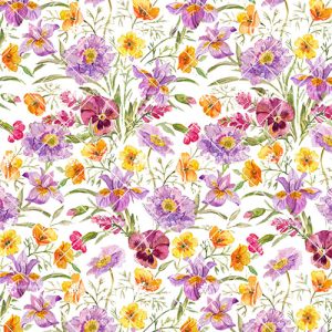 Pink and Yellow Flowers D1626
