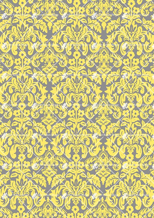 Yellow Grey Ornament M1737