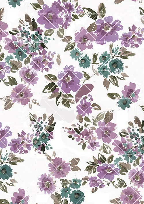 Trailing Floral on Cream F2333