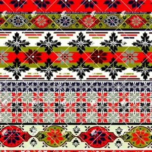 Carpet Red Stripe Geom M7280