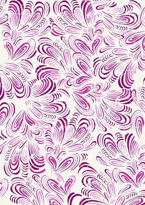 Jungle Pink-Mauve Flowers D7281