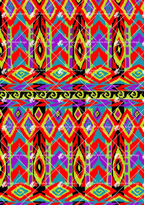 Red-Orange Lozenge Stripe M7289